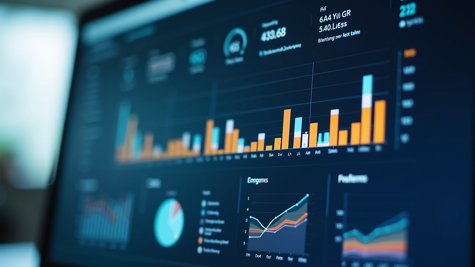 Close-up view of a health analytics dashboard with statistics