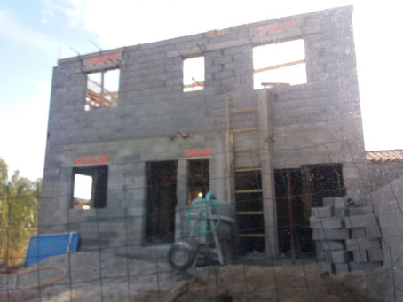 pose coffres volet roulant linteaux chainage et arase Murs de l'étage