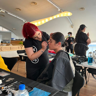 Irmish with her client.jpg