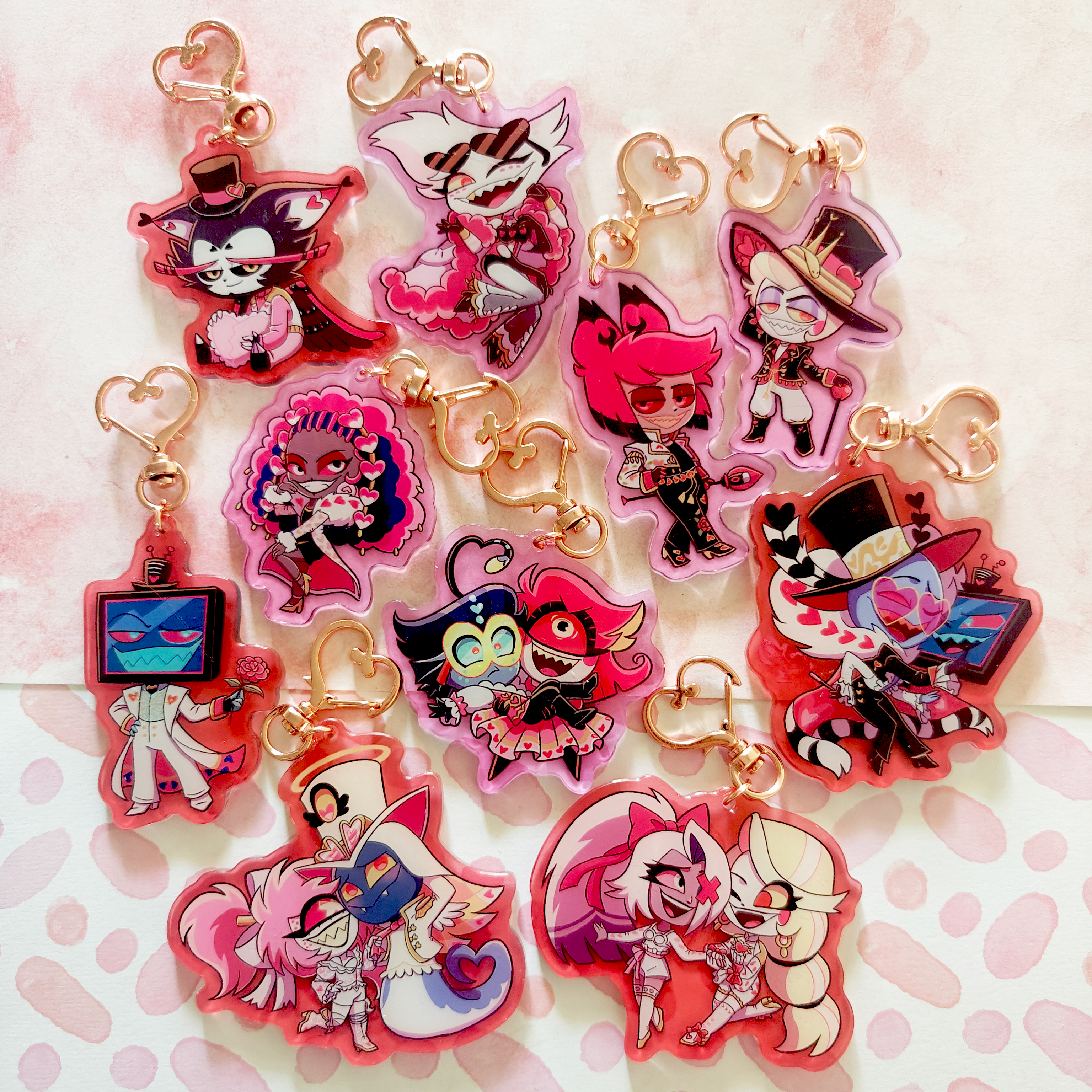 Chaveiros - Hazbin Hotel Valentine's Day