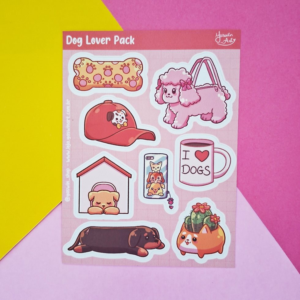 Miniatura: Cartelinha de Adesivos - Pet Lover Pack