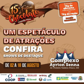 Festival do Chocolate em Ribeirão Pires promete três finais de semana de shows e delícias