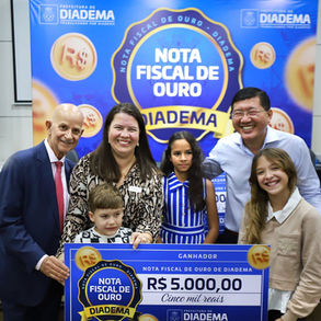 Prefeitura de Diadema distribui R$ 59 mil em prêmios no 1º sorteio da Nota Fiscal de Ouro à população