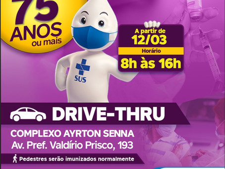 Ribeirão Pires inicia vacinação dos idosos 75+