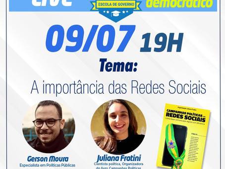 Live sobre o espaço democrático nas redes sociais reúne especialistas políticos.