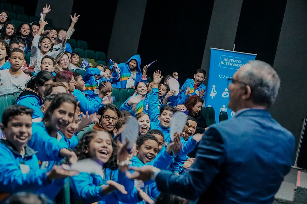 Alunos de São Bernardo aprendem importância do diálogo e da cooperação para a resolução de desafios em mostra teatral do ‘Ecoviver’