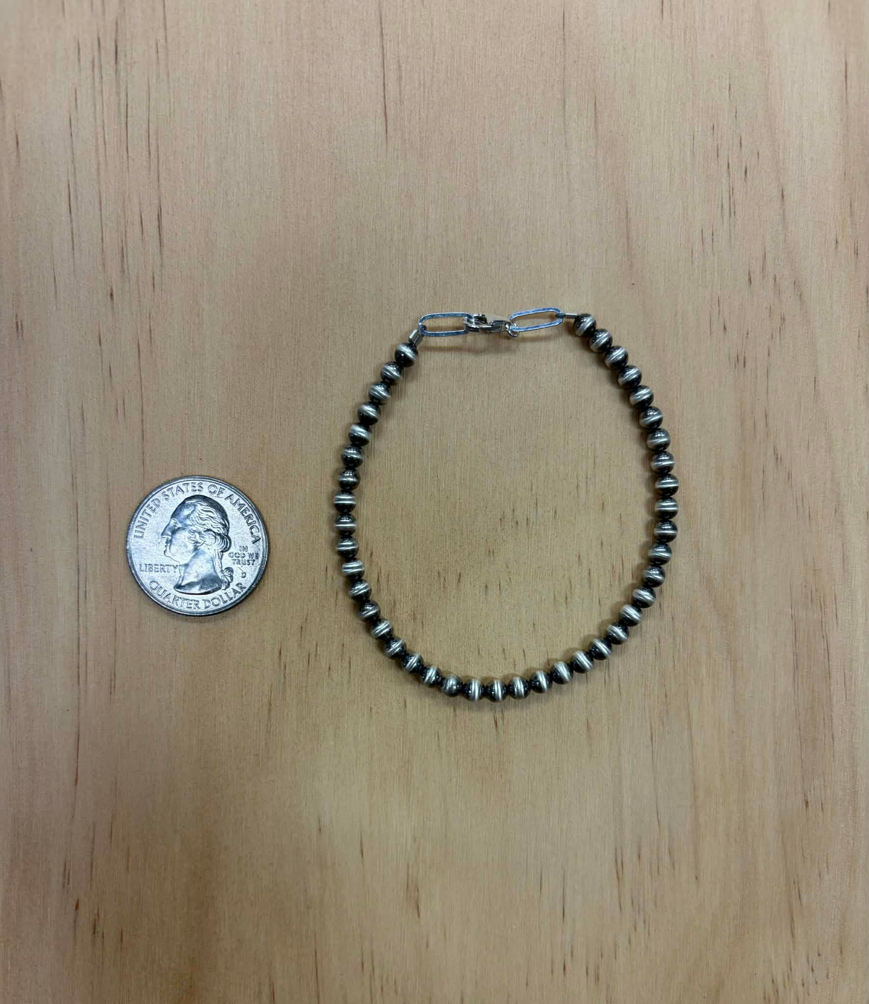 4mm Sterling Pearl Bracelet