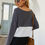 Thumbnail: Waffle Knit Color Block Top