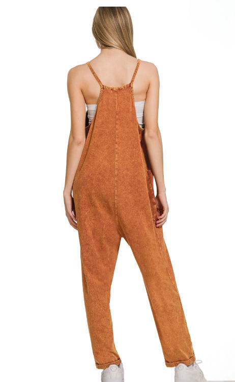 Thumbnail: Acid Washed Jumpsuit with Pockets