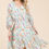 Thumbnail: Floral Cinched Waist Balloon Sleeve V-Neck Dress
