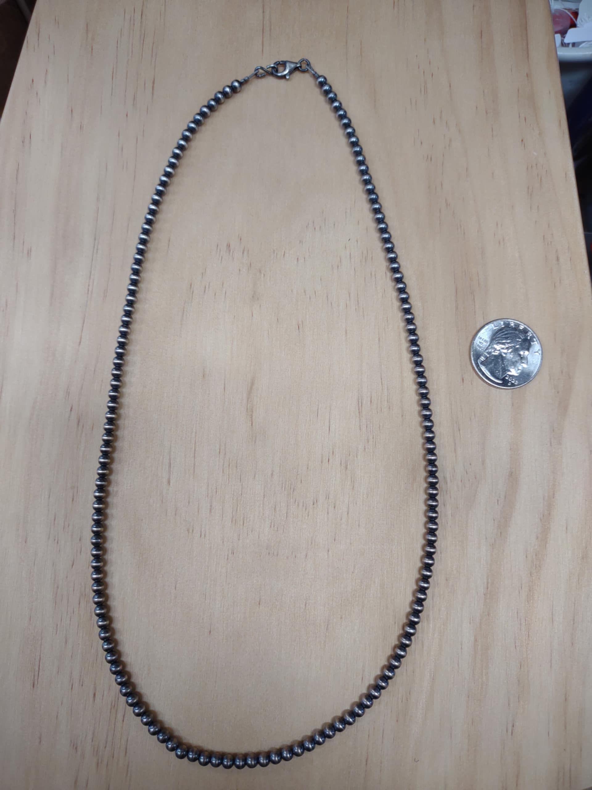 Sterling Silver Navajo Pearls - 4mm 22"