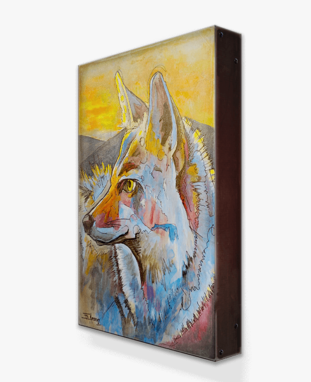 Thumbnail: "Wild and Free" - Metal 3D Box Wall Art - Print by Ed Anderson