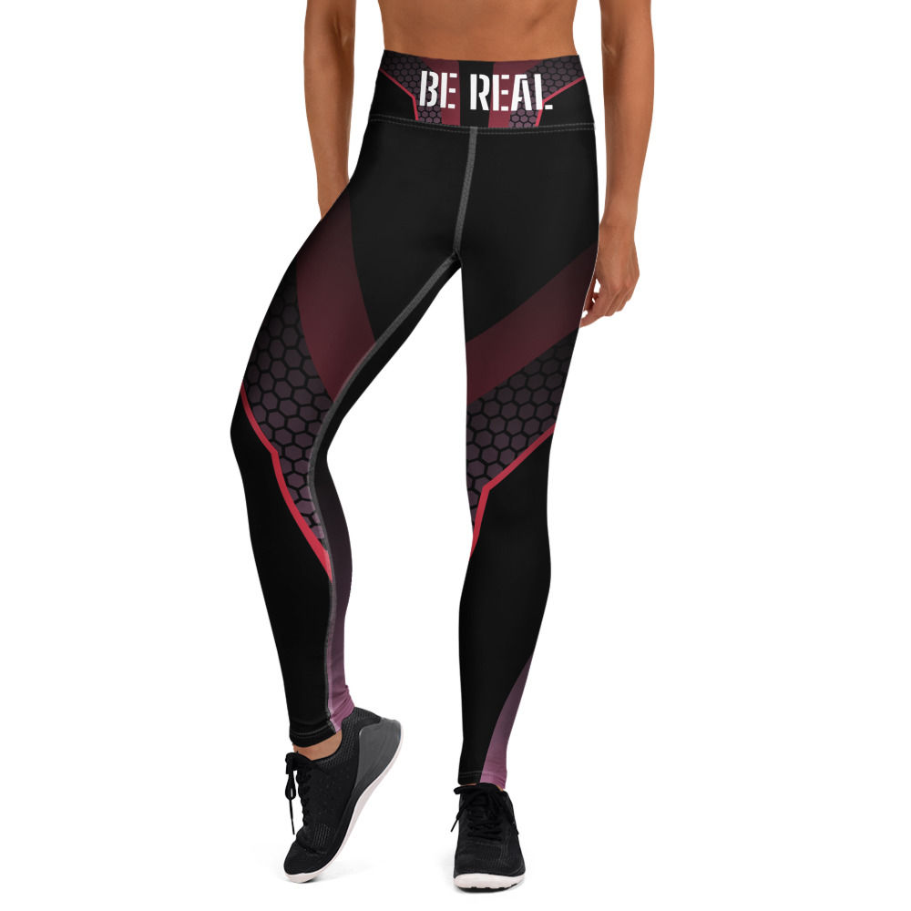 "Electric Pink" Be Real Be Humble Leggings