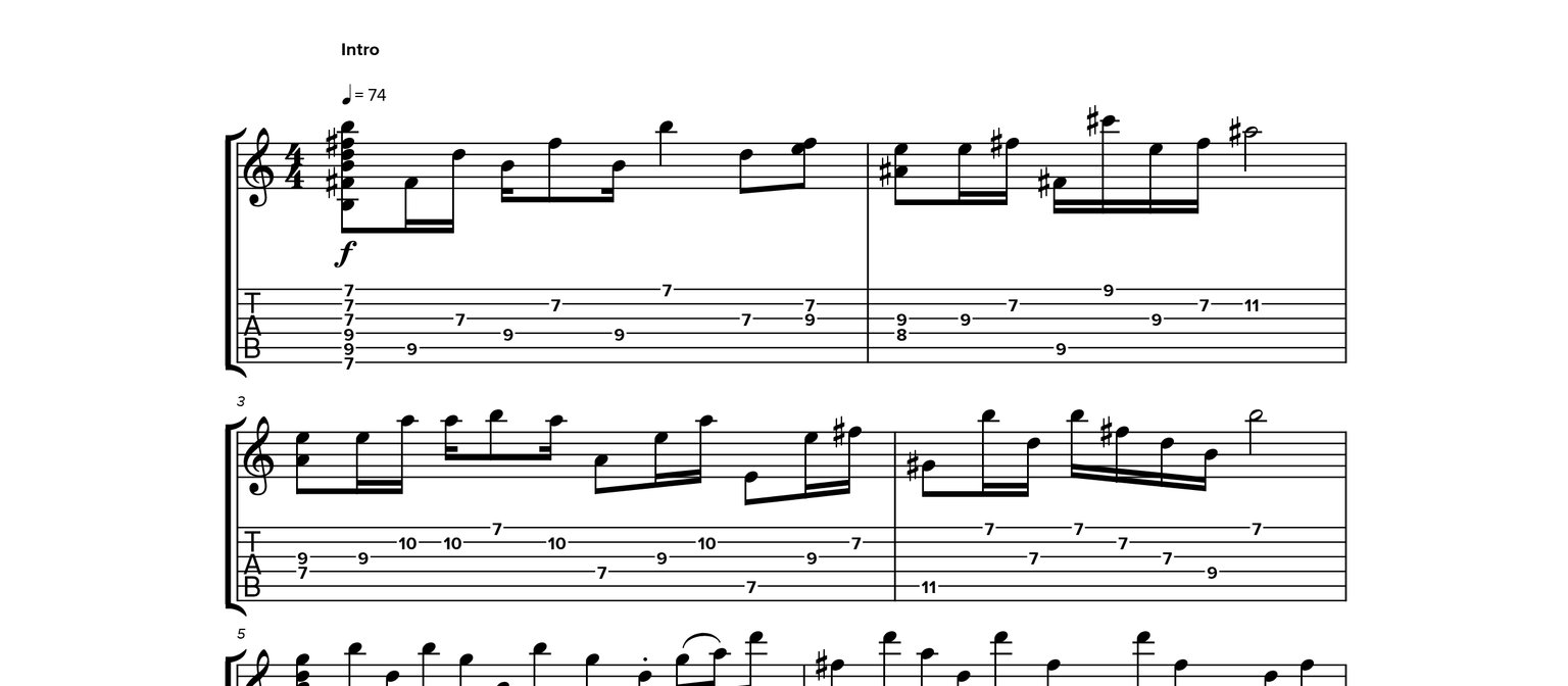 Notatie van Hotel California v2