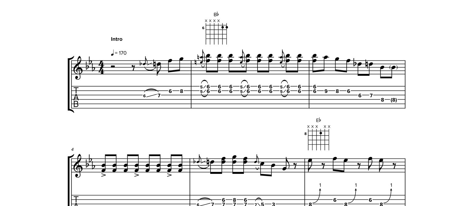 Notatie van Johnny B. Goode