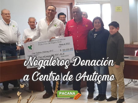 Dona la Asociación de Nogaleros de Delicias, Cien Mil Pesos al Centro Regional de Autismo Rotario