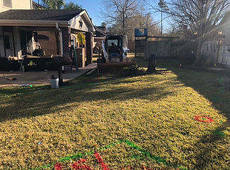 Excavation day for Danny McCue in Republic Grand Ranch and DreamLife Custom Pools 77378