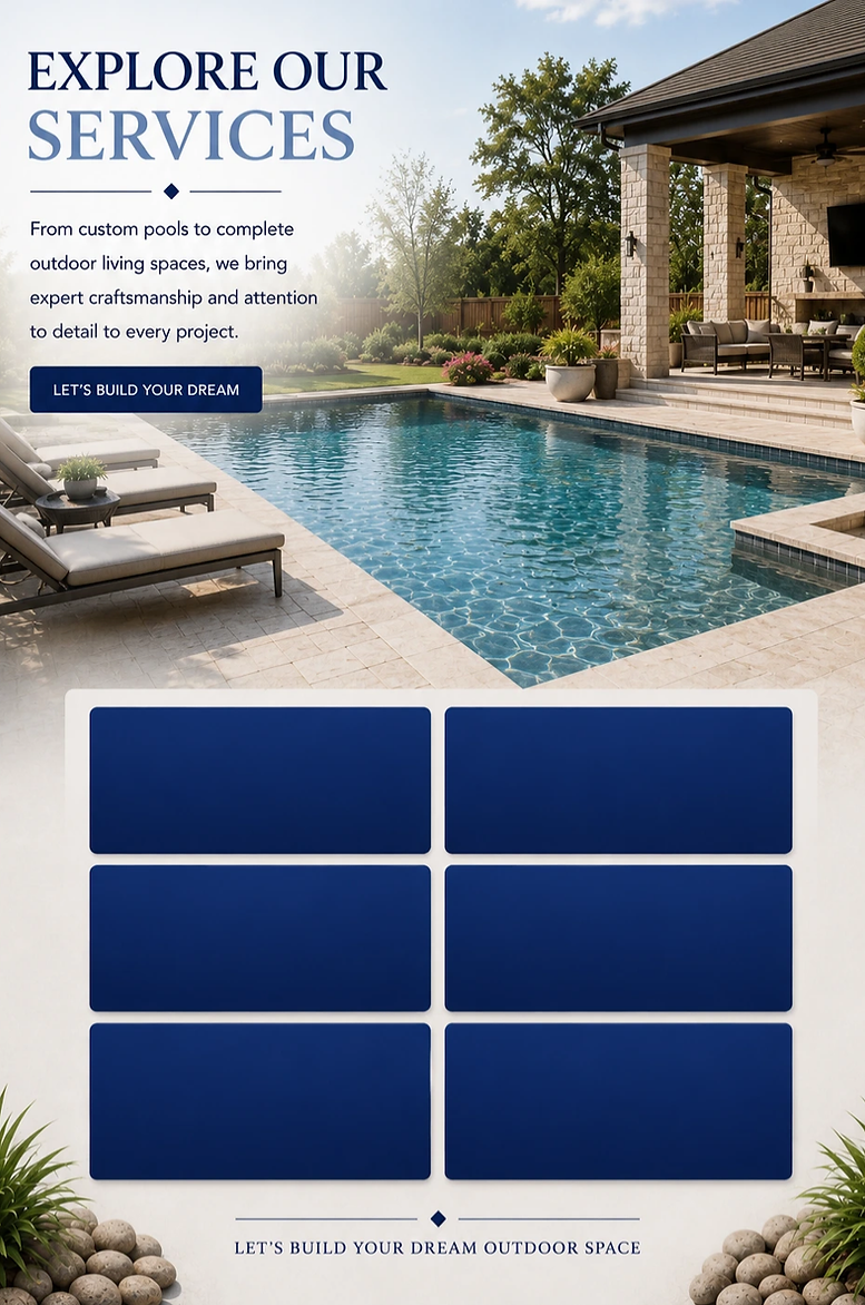Our service page for DreamLife Custom Pools