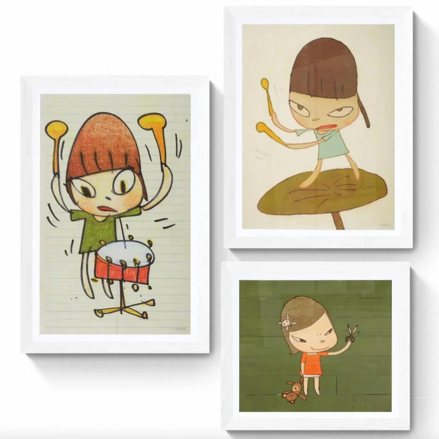 105. Yoshitomo Nara, Set of 3 prints