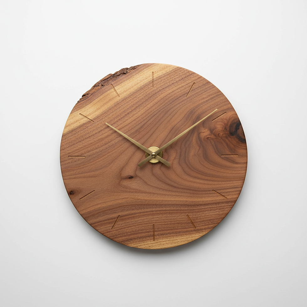 Live Edge Wood Clock