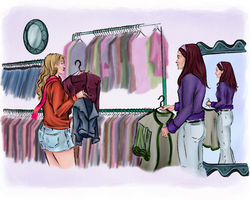 shopping watercolor