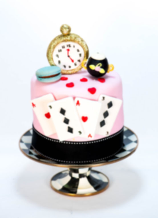 Alice in Wonderland Inspired Cake - 6 inch round (feeds 8-10)