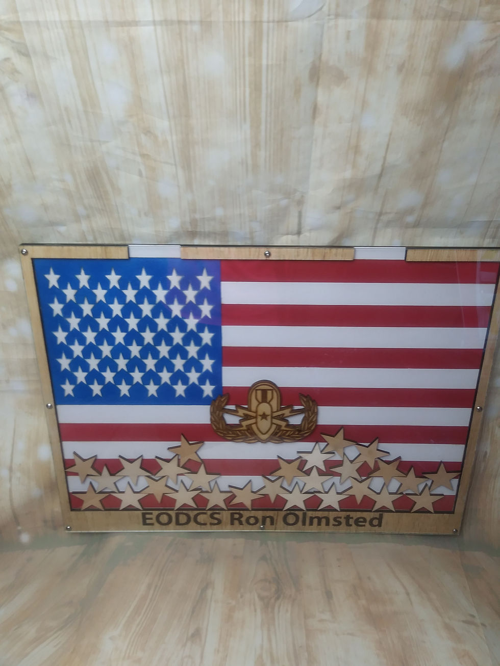 Thumbnail: American Flag Guest Book Drop Box with Stars