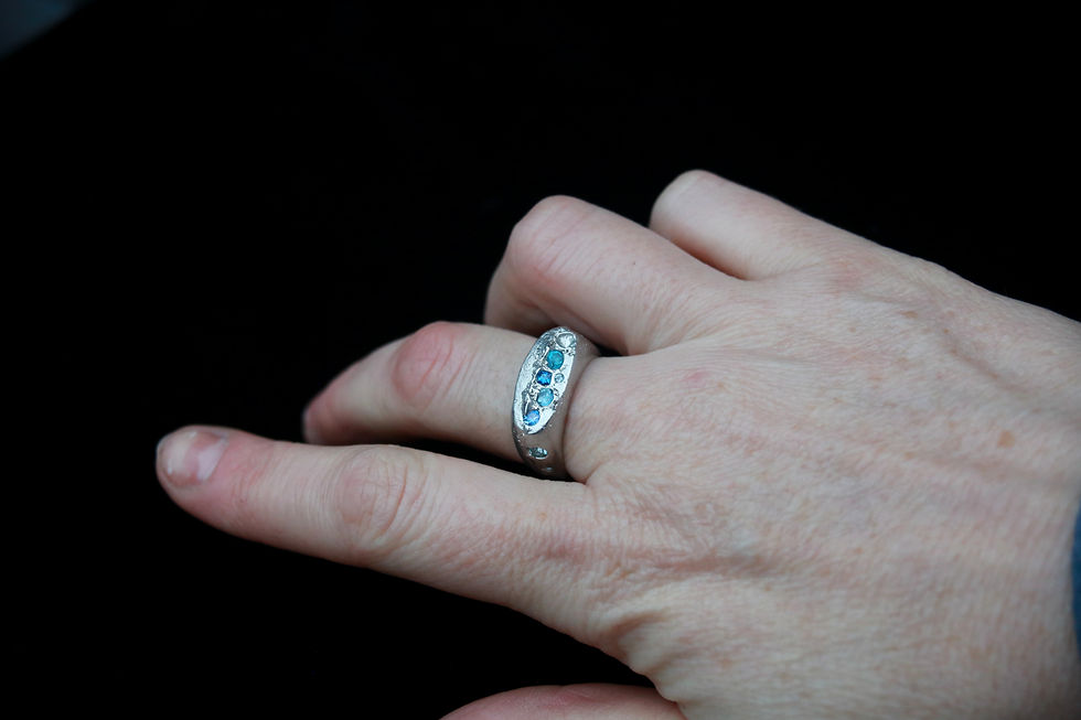 Thumbnail: Alex Signet Ring - Pewter with CZ