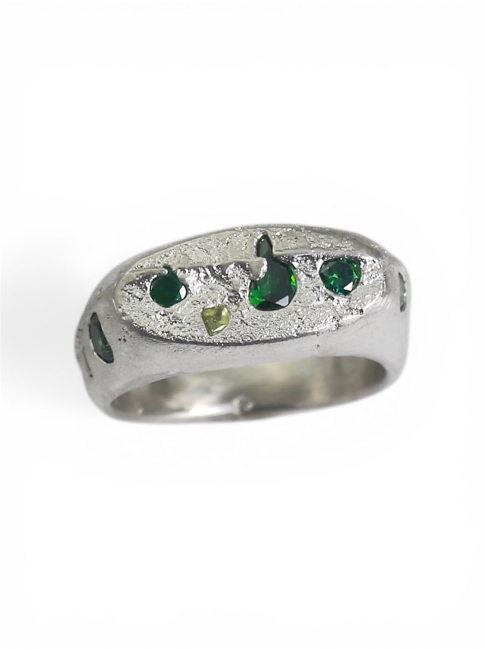 Thumbnail: Alex Signet Ring - Pewter with CZ
