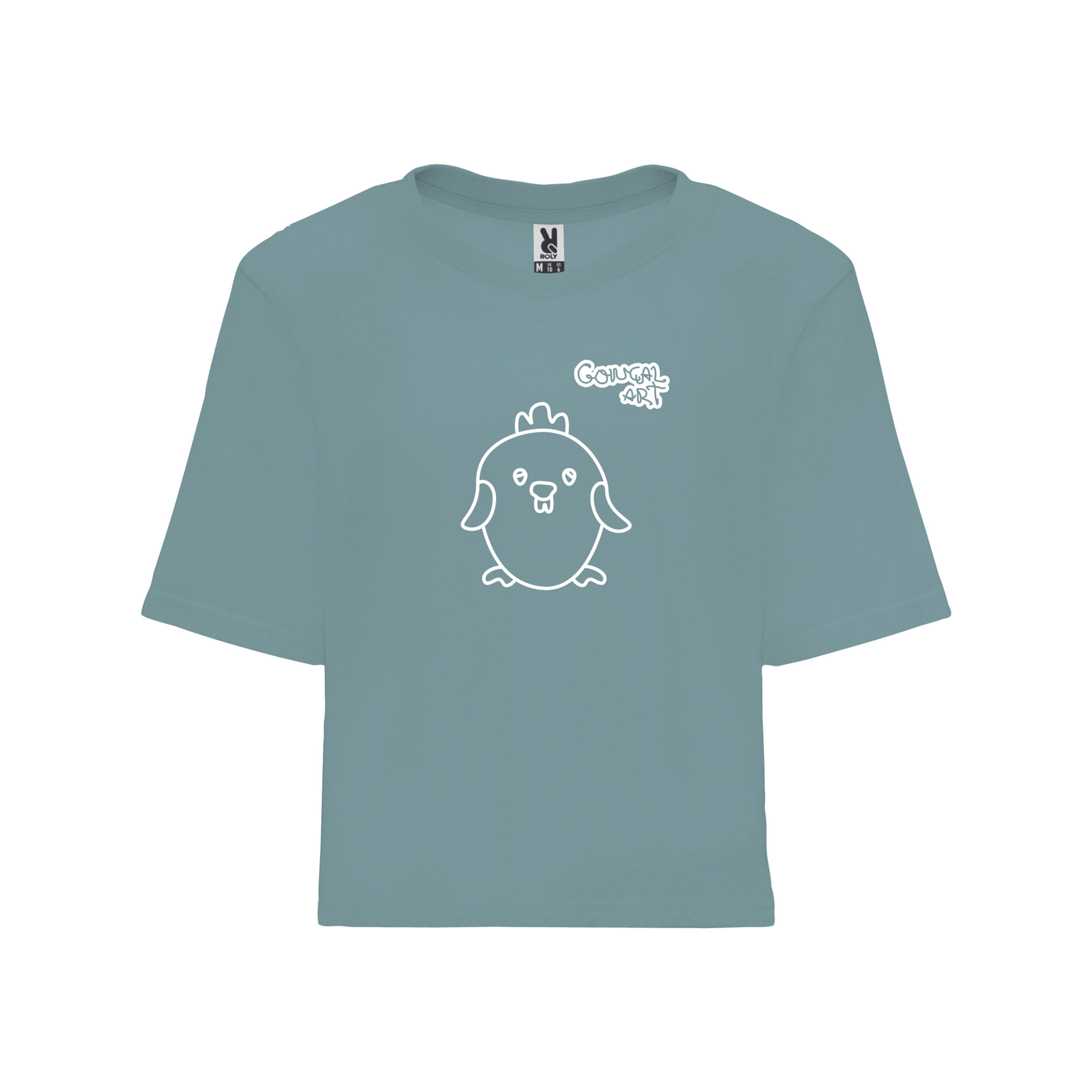 Camiseta Pollito ancha  en manga corta para mujer ROLY 6687 DOMINICA Azul