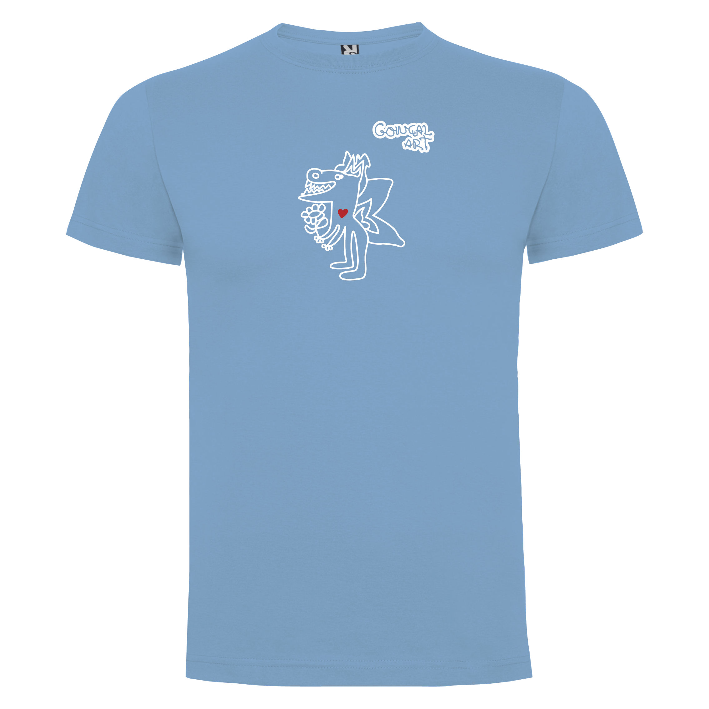 Camiseta Drac manga corta Premium ROLY 6502 Dogo Celeste