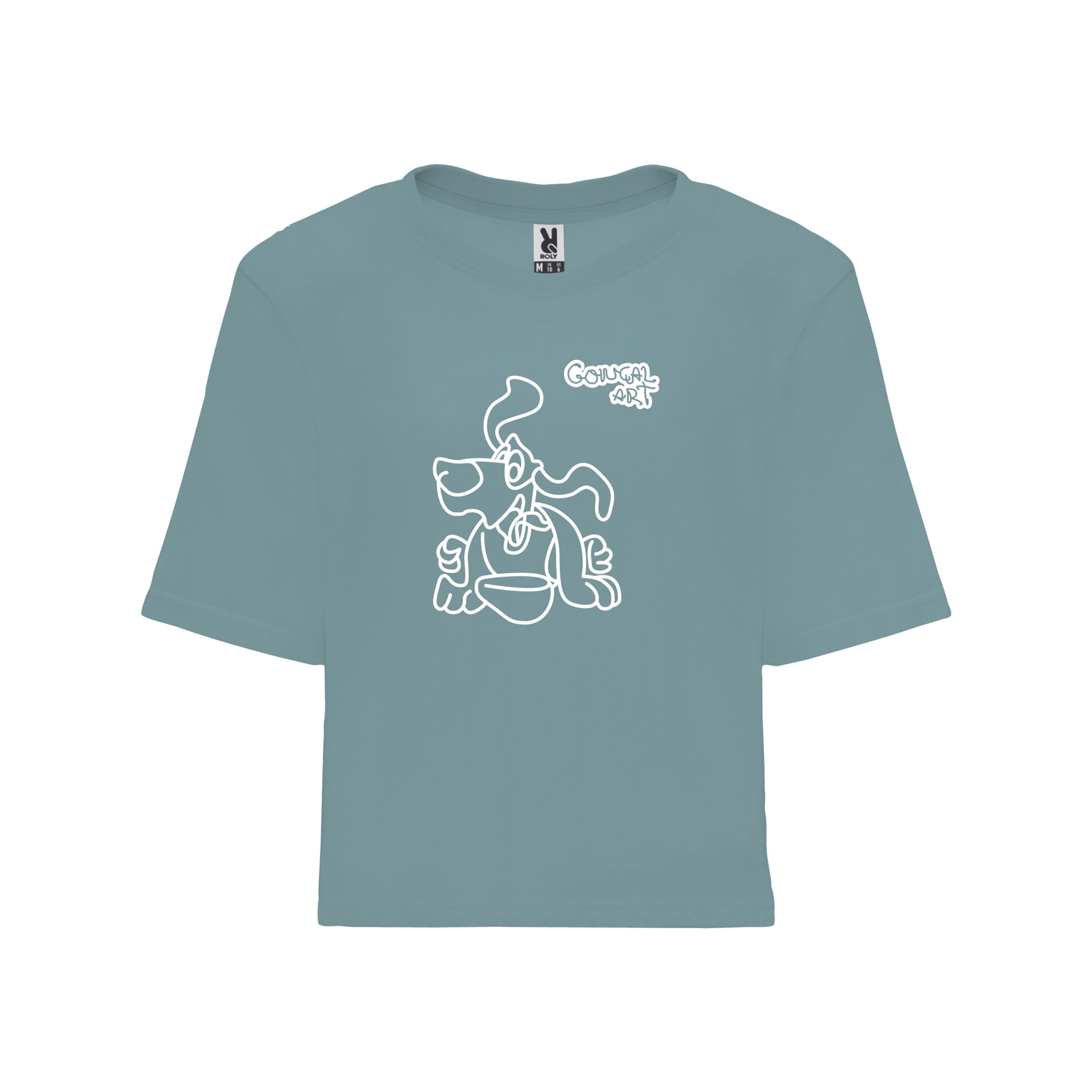 Camiseta ancha en manga corta para mujer ROLY 6687 DOMINICA Azul Lavado Crazydog