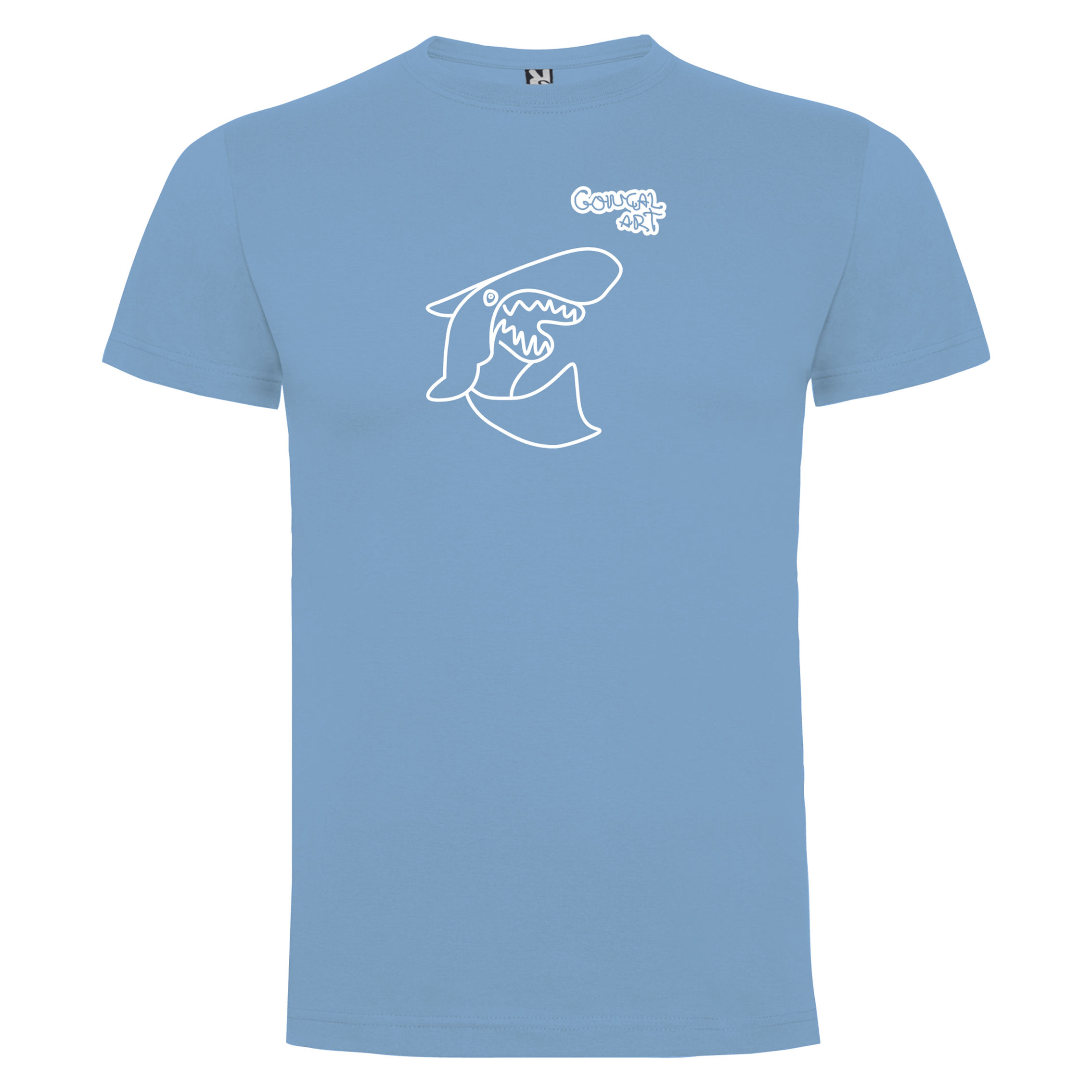Camiseta Shark manga corta Premium ROLY 6502 Dogo Celeste