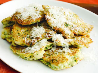 Cauliflower fritters with parmesan