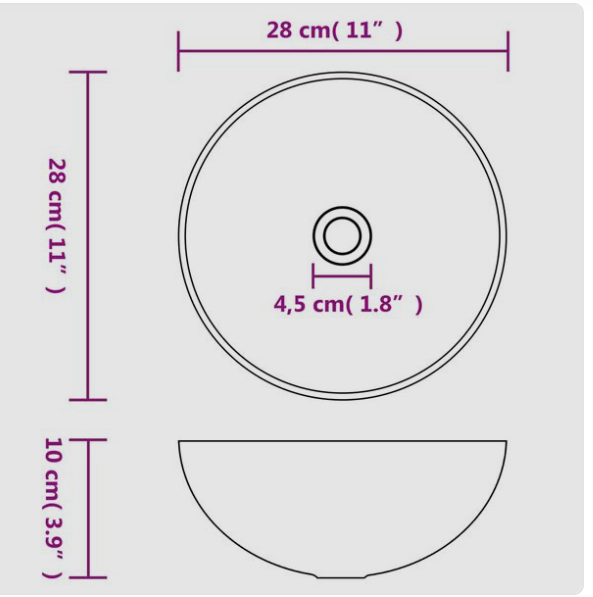 Miniaturbild: LuxeBath Waschbecken Keramik mit Ablaufgarnitur Div. Farben