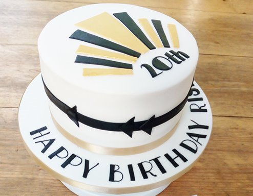 Art deco fondant cake