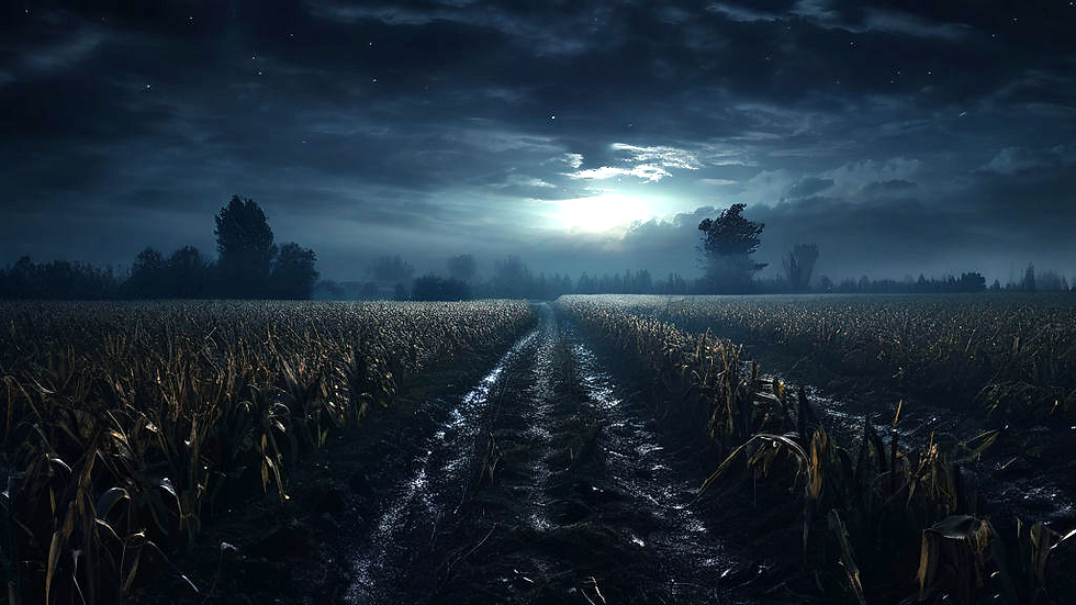 Fantasy Getreidefeld Weizenfeld Weizen Gerste Roggen Korndämon Korndämonen Werwolf Wolf Magie Fabelwesen