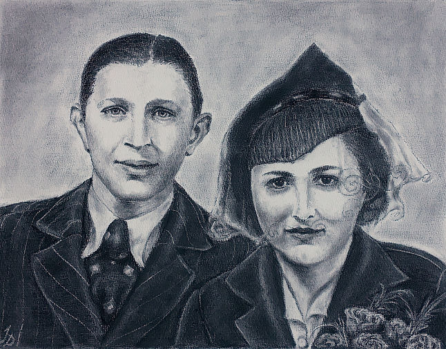 Old photo couple