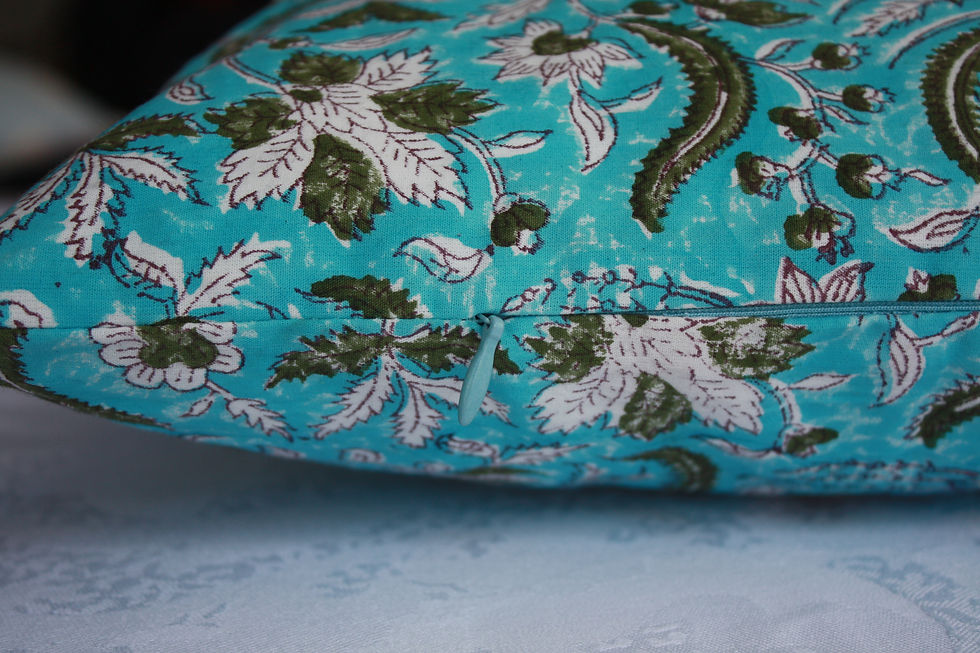 Miniature : housse de coussin bleu Lagon
