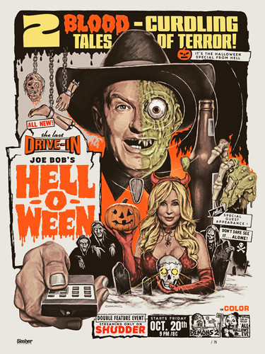 The Last Drive-In HELLOWEEN Double Feature - 18x24 - Art Print
