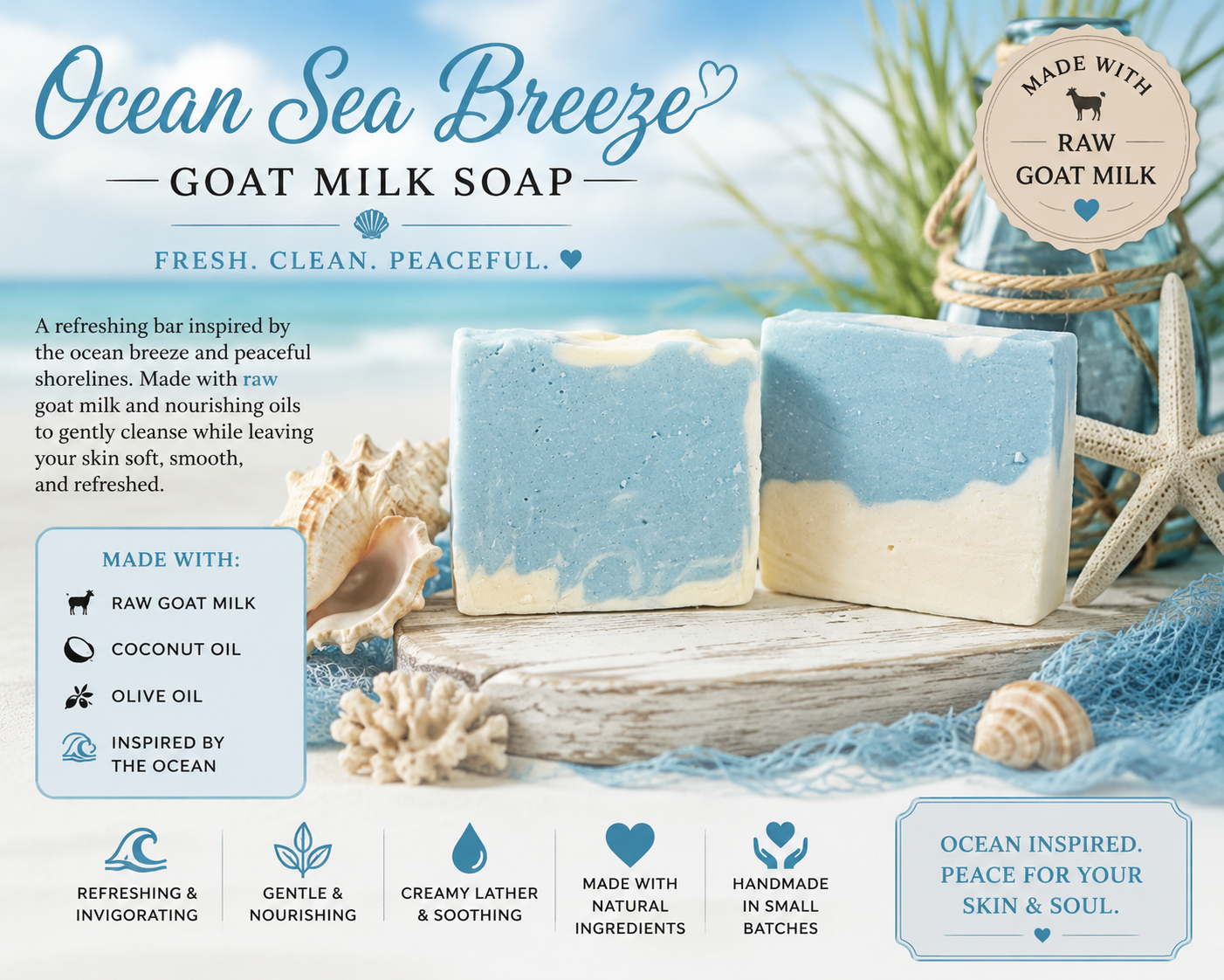 Ocean Sea Breeze Goat Milk Soap