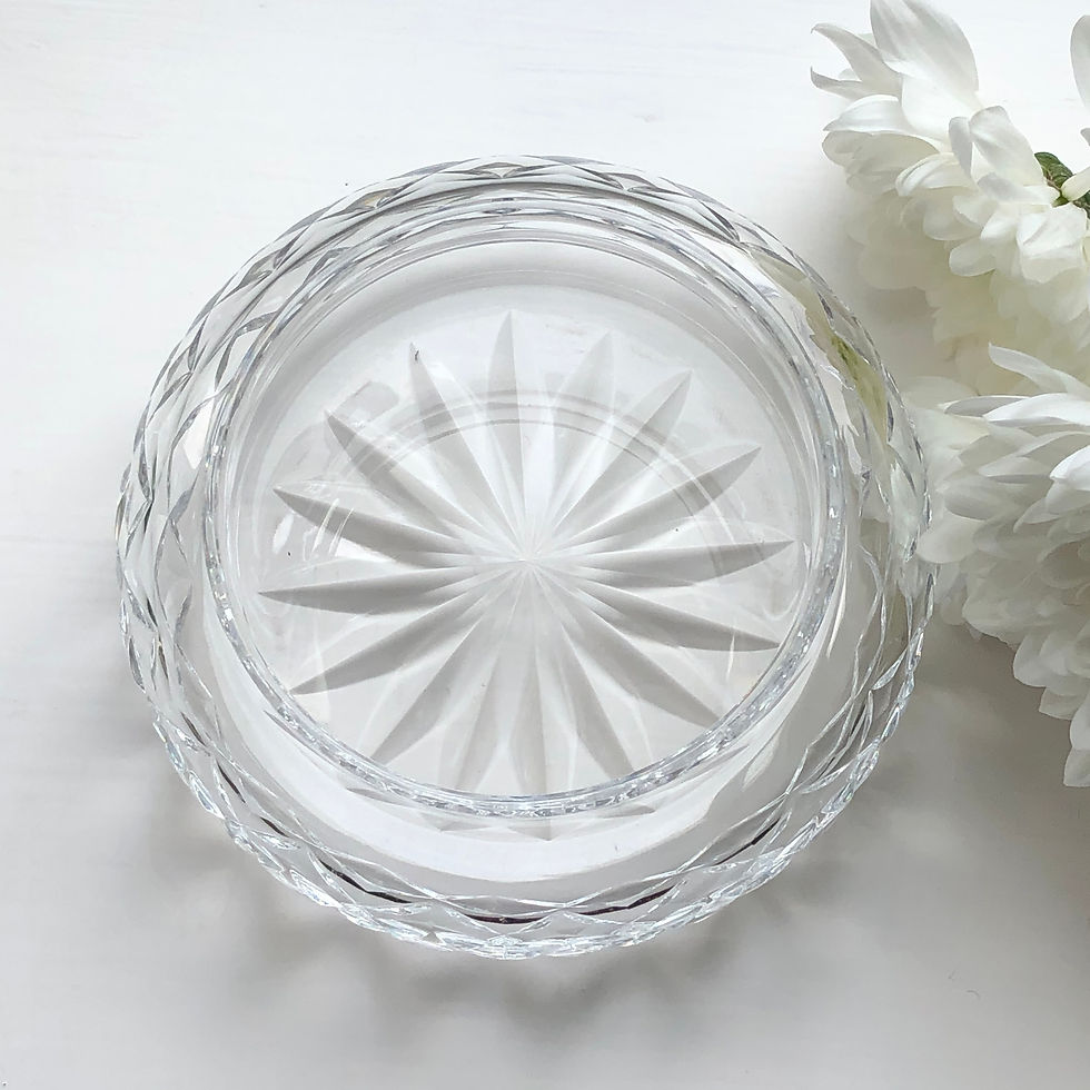 Thumbnail: A White Enamel And Silver Dressing Table Jar With Gold Fleur de lis.