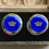 Thumbnail: A Pair Of Royal Navy Blue Enamel Bottle Stoppers Birmingham 1934