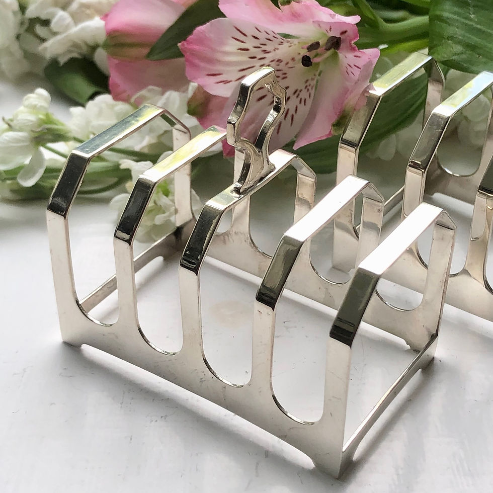 Thumbnail: Pair Of Sterling Silver Toast Racks Birmingham 1934