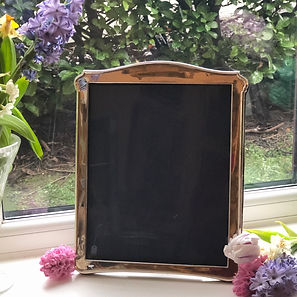 A Antique Plain Style Sterling Silver Picture Frame Birmingham 1918.