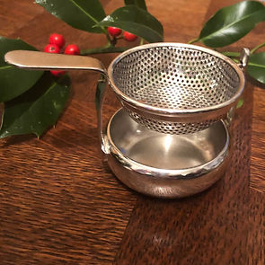 A Silver Plated Tea Strainer From A Old Posh Gentlemans Club London.