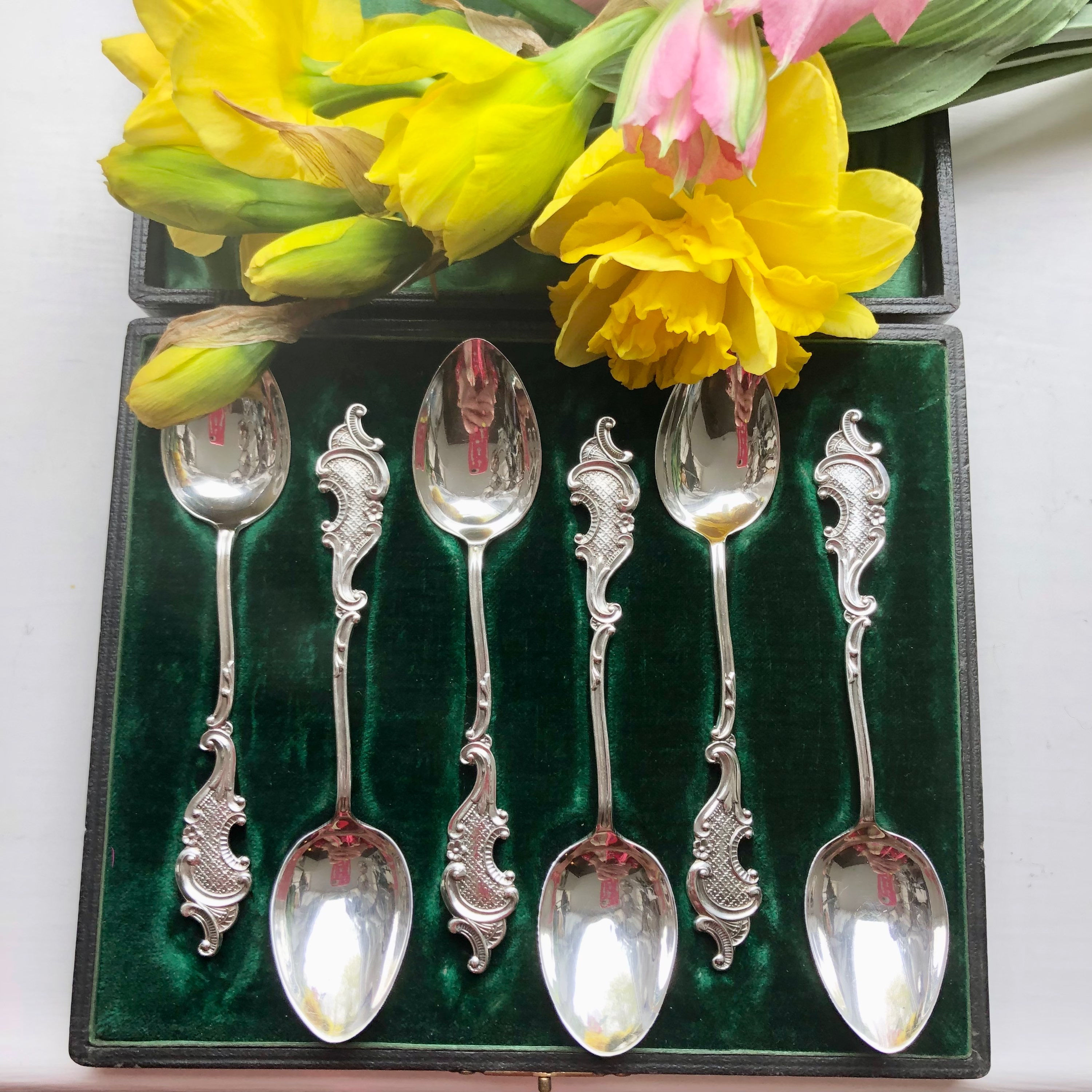 Sterling Silver Tea Spoons Birmingham 1905.