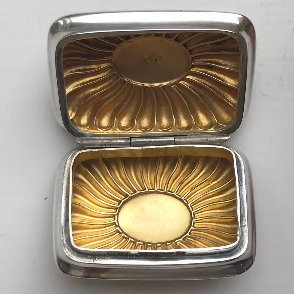 Thumbnail: A Silver Box In The Shape Of A Cushion With A Fluted Design Chester 1888