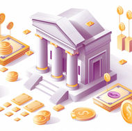 abstract AI generated image of a bank
