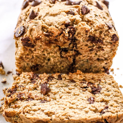 Tahini Choc Chip Zucchini Bread